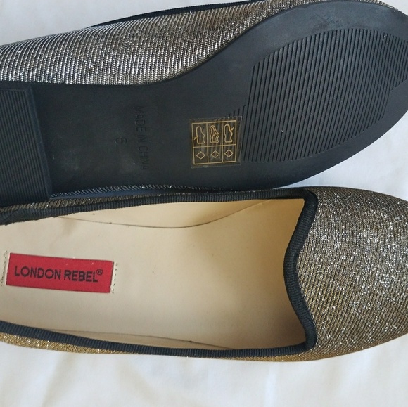 New London Rebel Glitter Ballet Flats - Picture 5 of 5